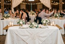 Monogrammed Wholesale Tablecloths For Signature Wedding Packages